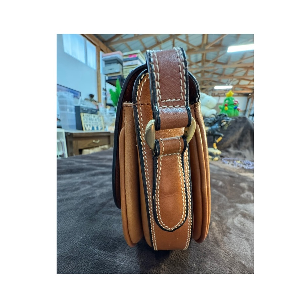 Vintage Bally Brown Solid Leather Women's Crossbody bag - Picture 4 of 13